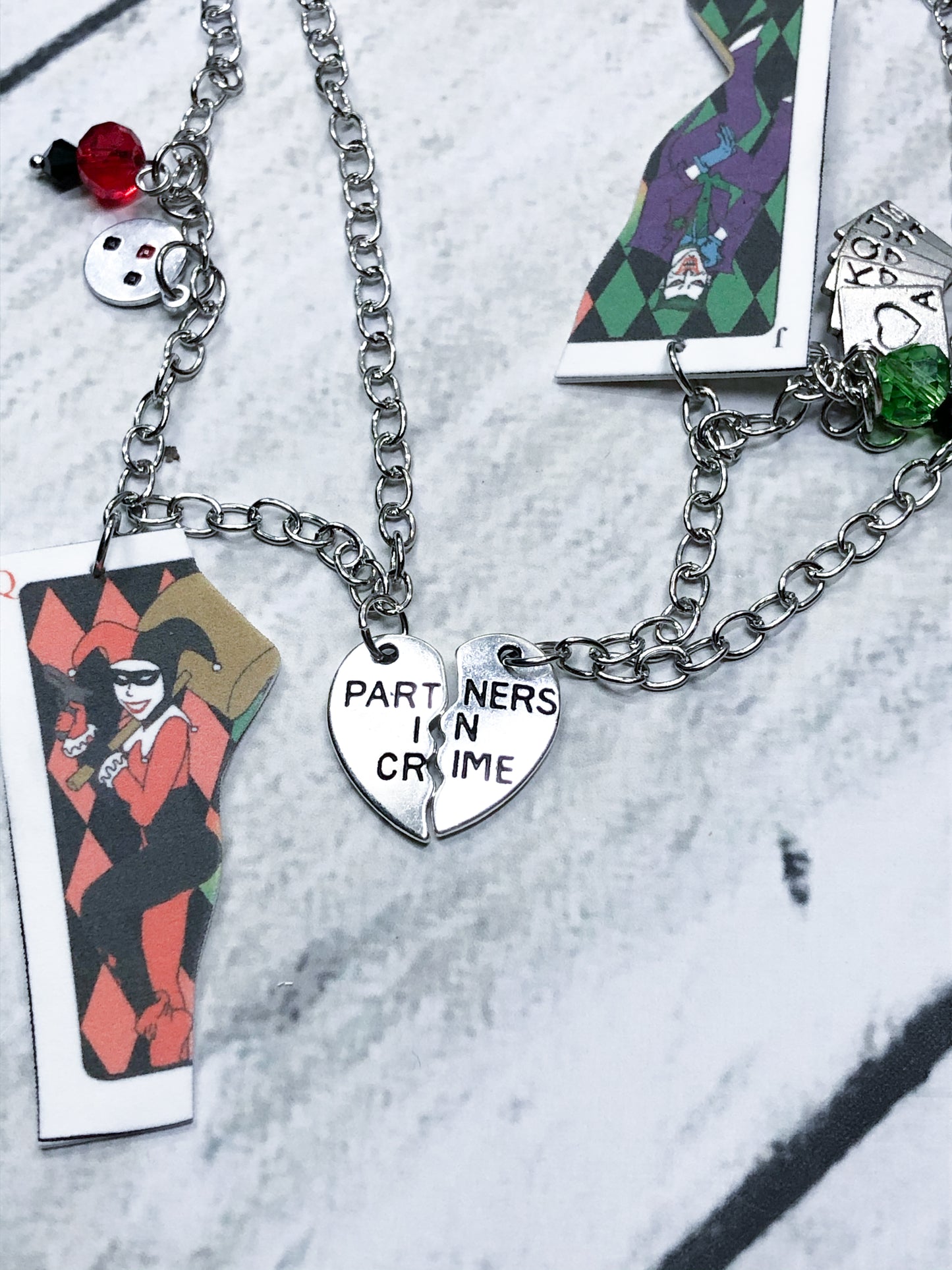 Harley and Joker Inspired BFF Necklace