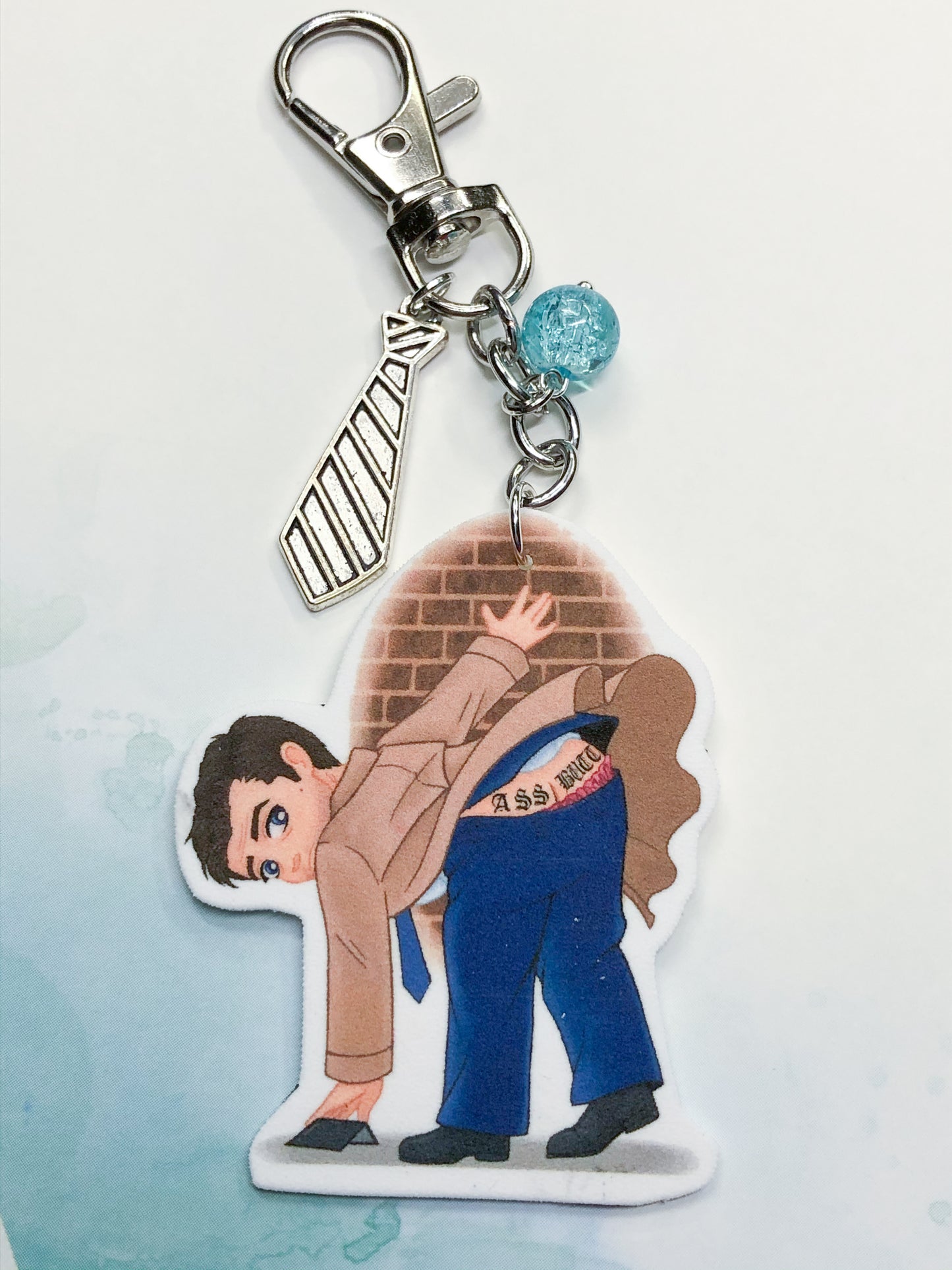 Castiel Badge Key Chain Or Earrings