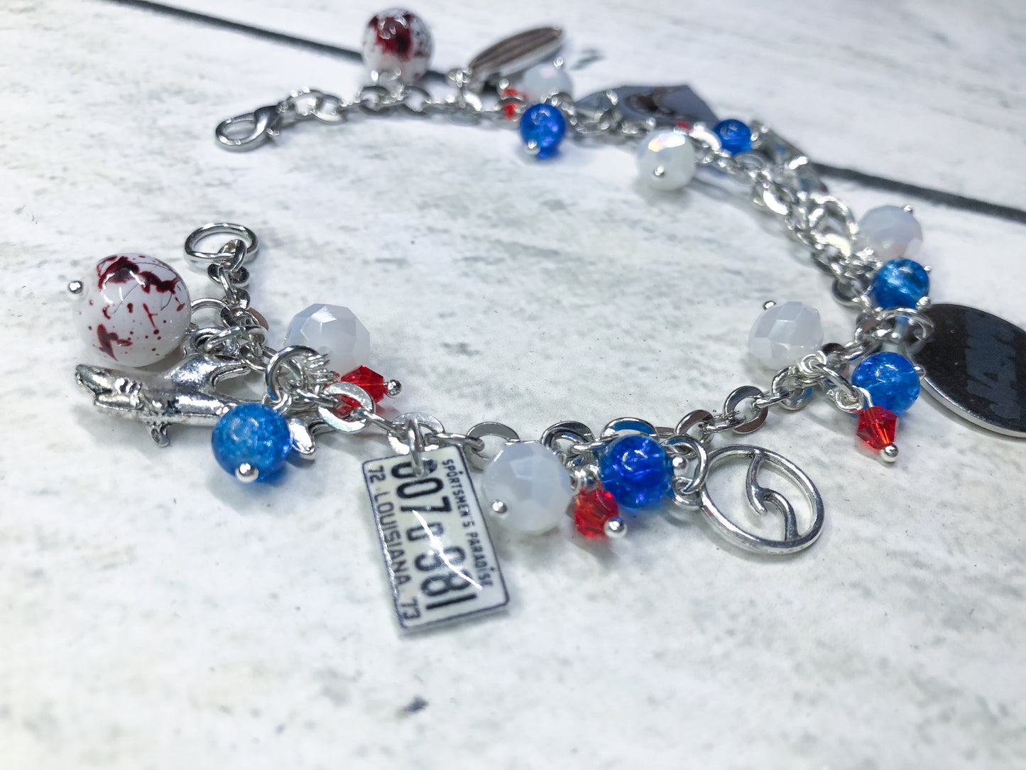 Jaws Loaded Charm Bracelet