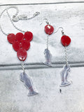 Red Balloons Necklace or Earring Set