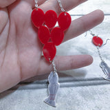 Red Balloons Necklace or Earring Set