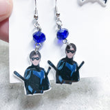 Redhood or Nightwing Earring Set