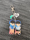 Moonlight Chicken Couples KeyChains
