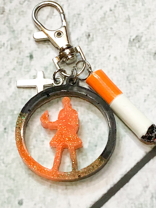 Constantine Resin Circle Key Chain