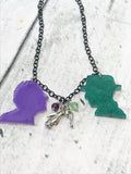 Penguin and Riddler Silhouette Necklace