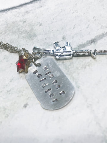 Winter Soldier Inspired Dog Tag Necklace