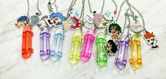 SK8 Character Skateboard Necklaces